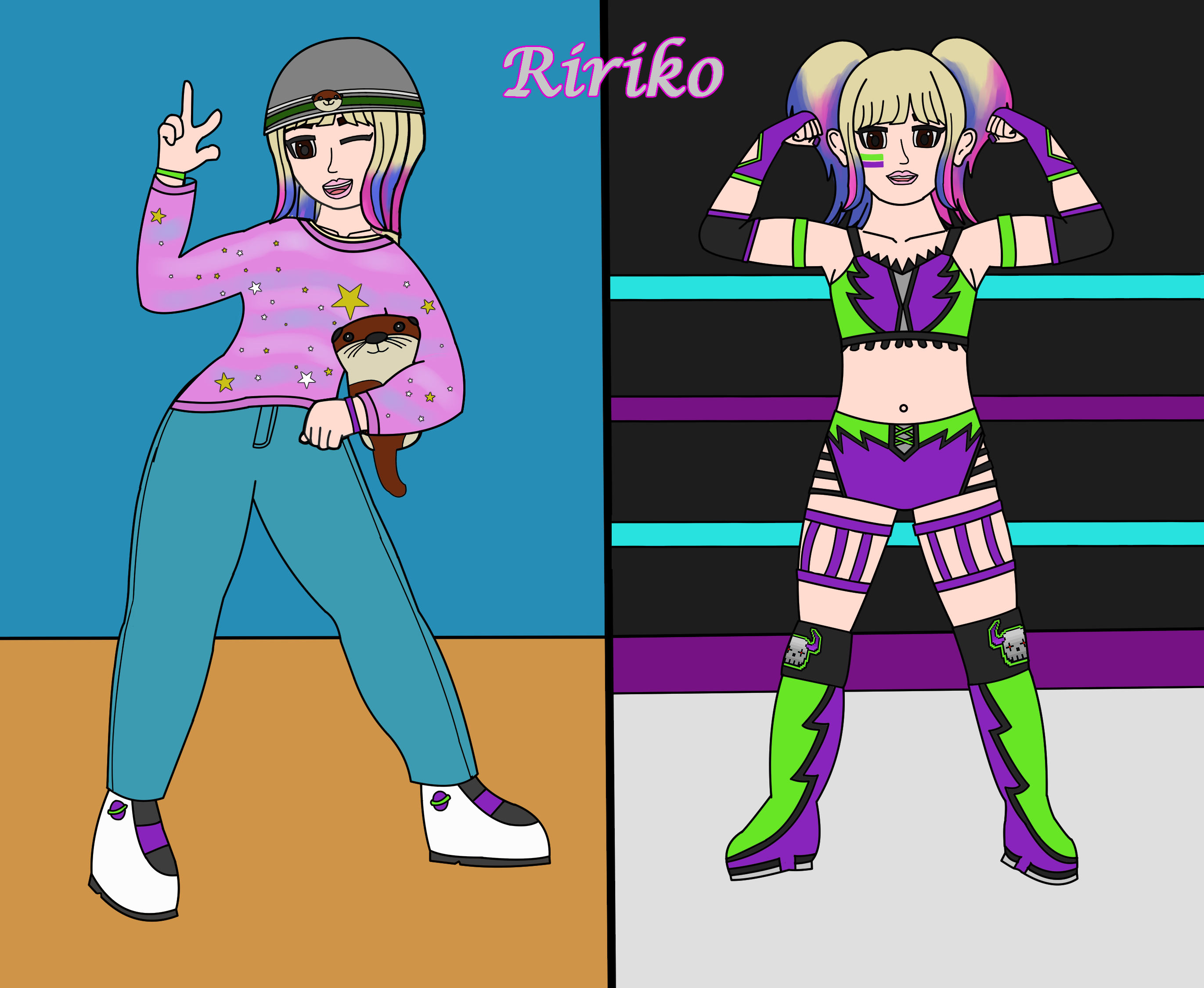 RirikoInAndOutOfRing.png